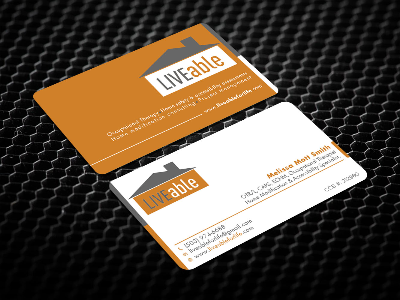 Visitenkarten-Design von Verified artistry (Design garden) für LiveAble LLC | Design #13355288