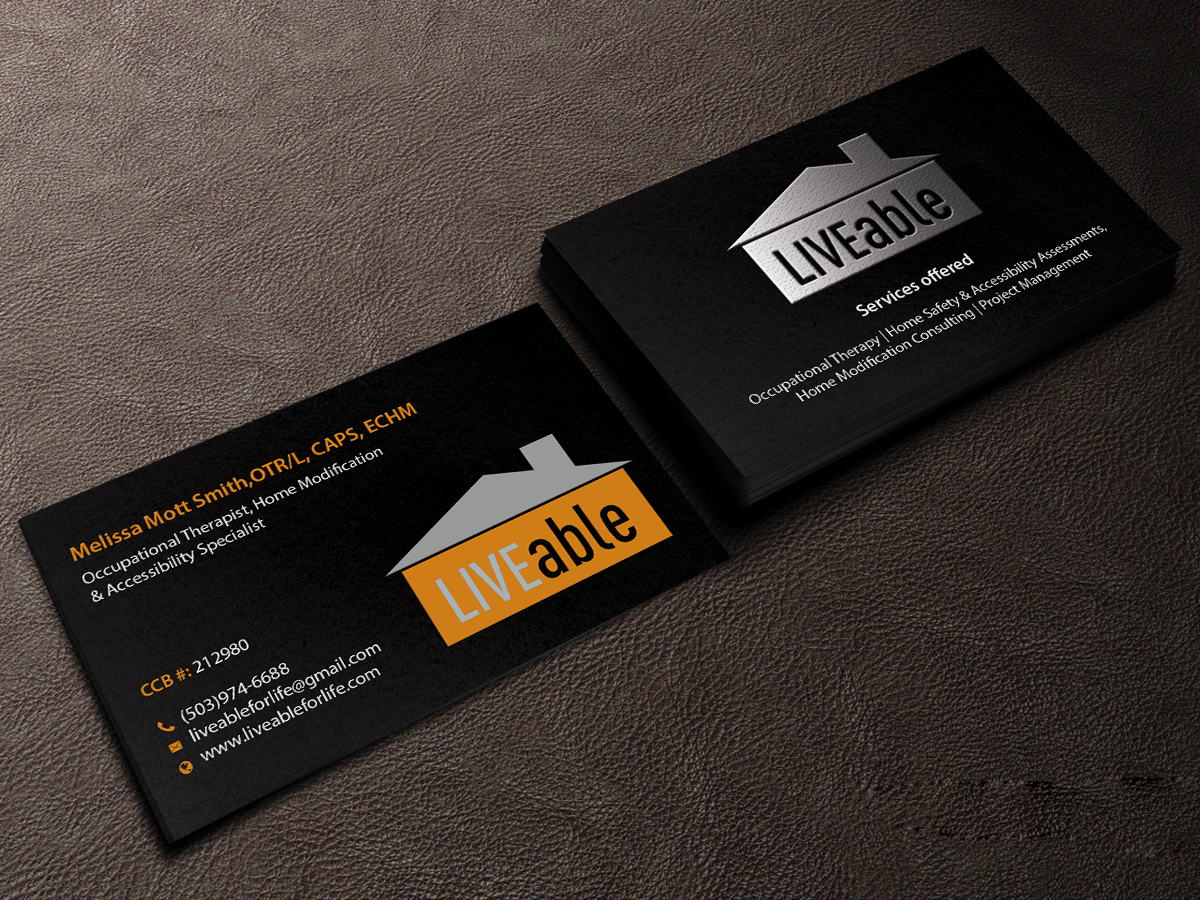 Business Card Design by Creations Box 2015 for LiveAble LLC | Design #13287141