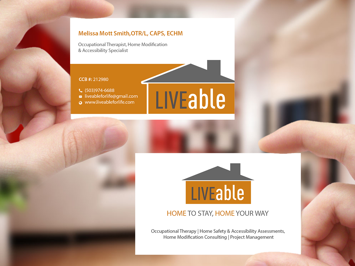 Visitenkarten-Design von Creations Box 2015 für LiveAble LLC | Design #13287146