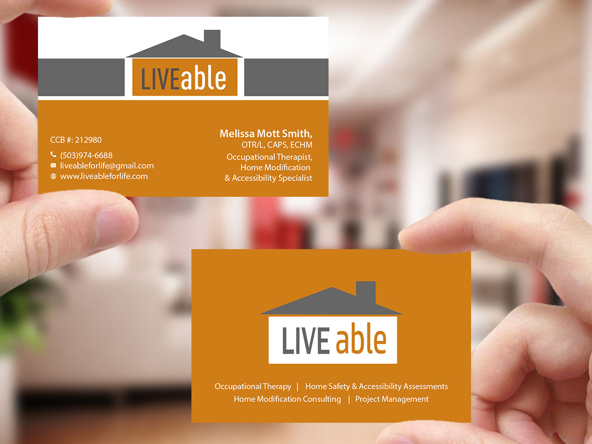Visitenkarten-Design von Creations Box 2015 für LiveAble LLC | Design #13287153