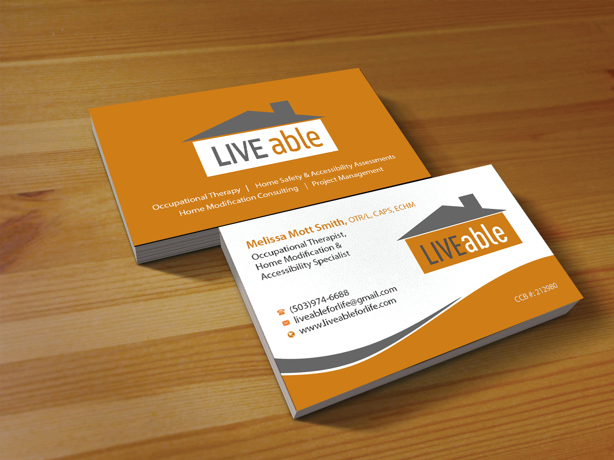 Business Card Design by Creations Box 2015 for LiveAble LLC | Design #13287155