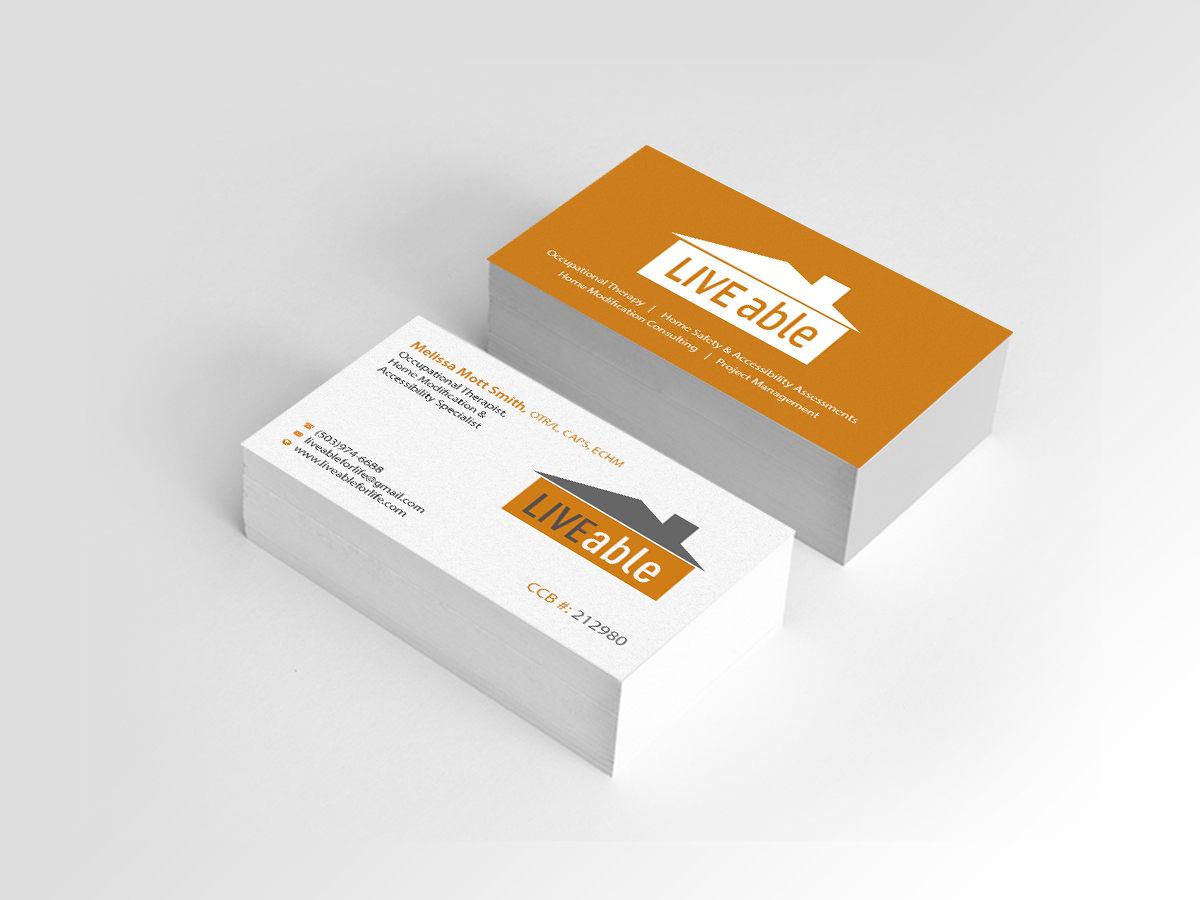 Diseño de Tarjeta de Presentación por Creations Box 2015 para LiveAble LLC | Diseño #13287158