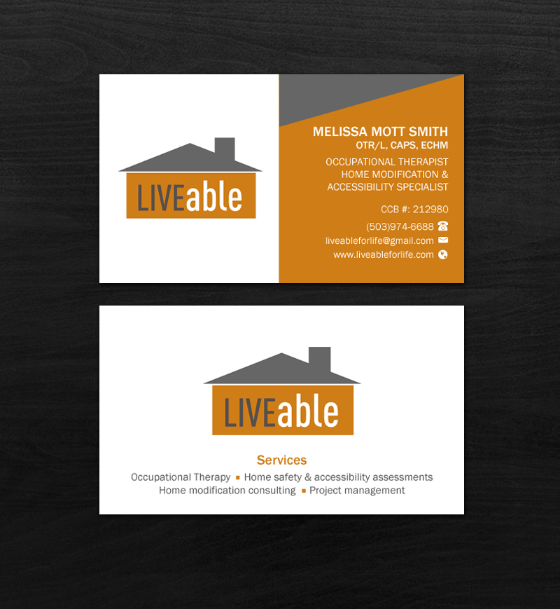 Business Card Design by Brand aid for LiveAble LLC | Design #13285947