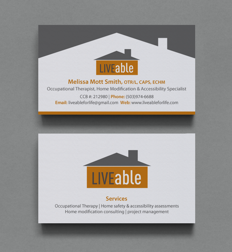 Diseño de Tarjeta de Presentación por chandrayaan.creative para LiveAble LLC | Diseño #13278463