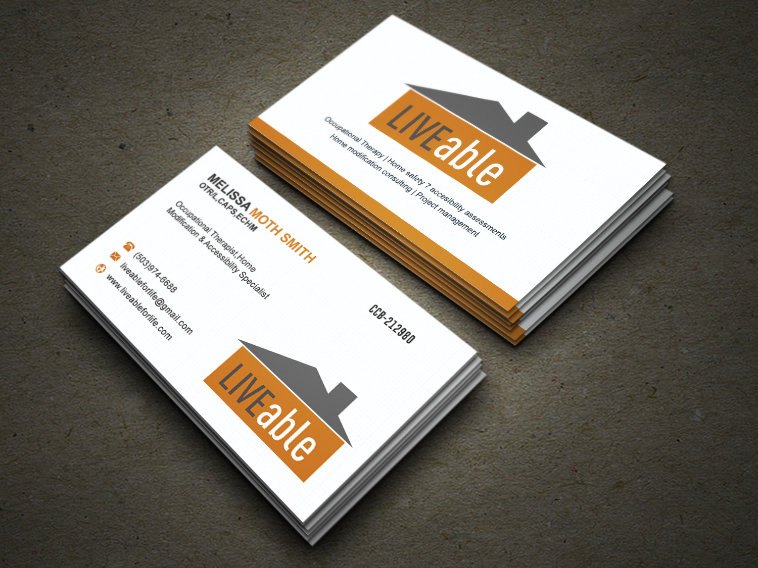 Business Card Design by Graphic Flame for LiveAble LLC | Design #13332852