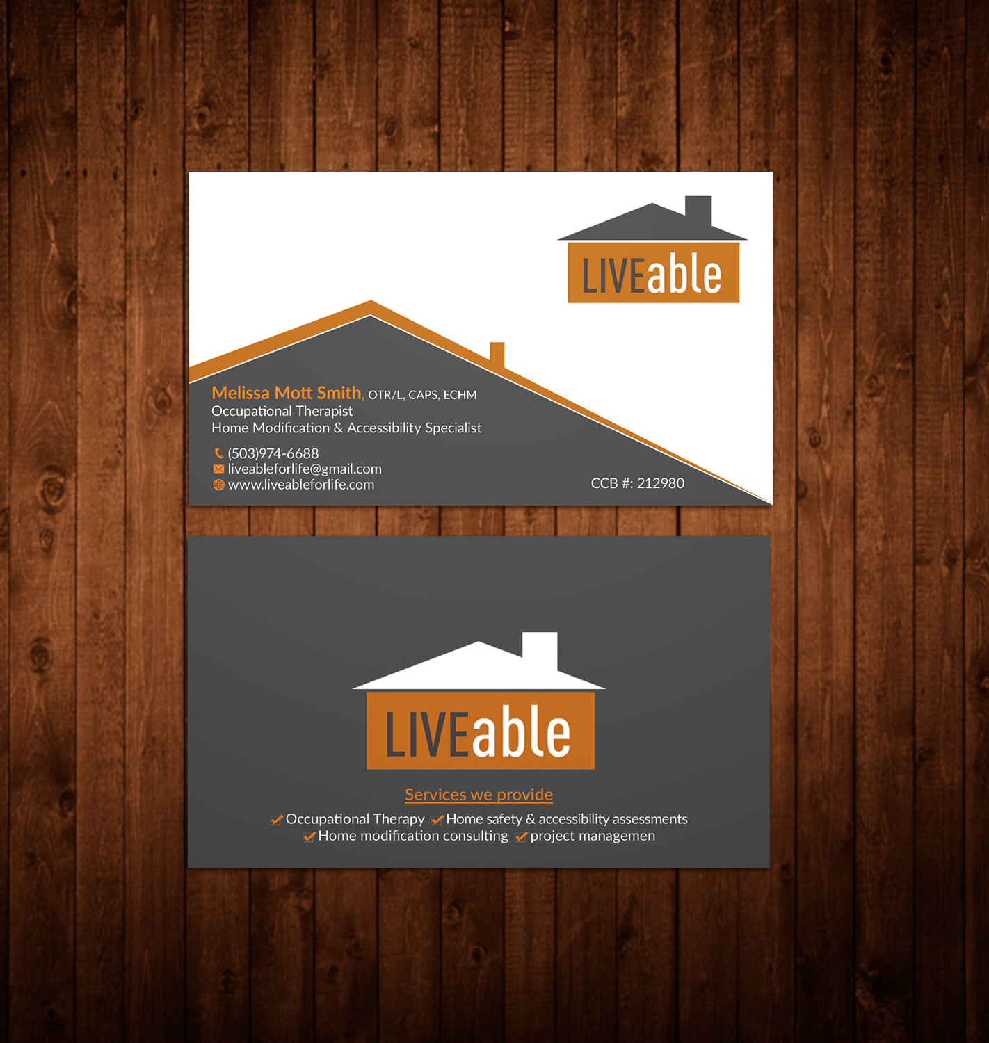 Business Card Design by HMK for LiveAble LLC | Design #13330316
