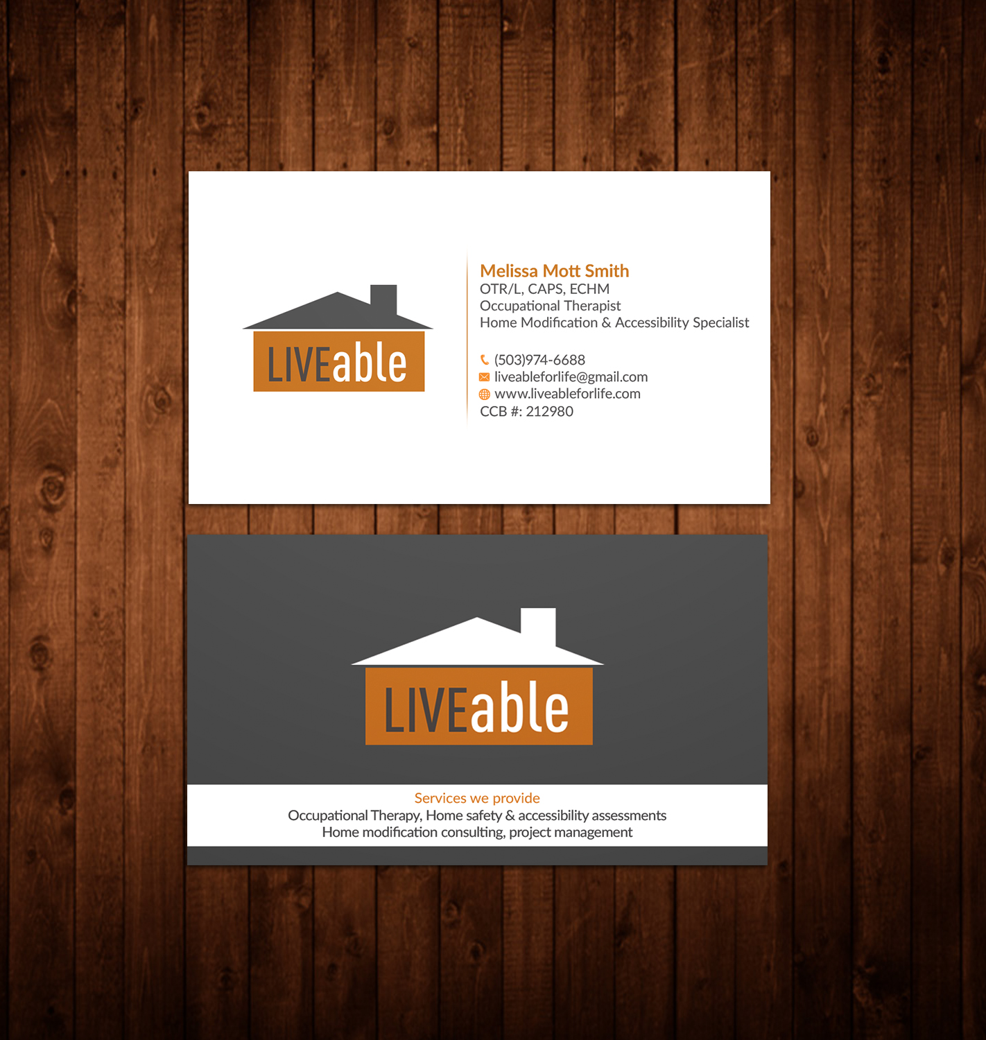 Business Card Design by HMK for LiveAble LLC | Design #13330435