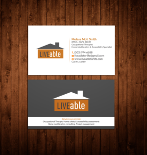 Business Card Design by HMK for LiveAble LLC | Design: #13511230