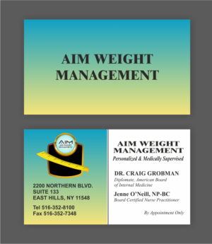 Business Card Design by SKYdesign for AIM Weightmanagement | Design: #13281903