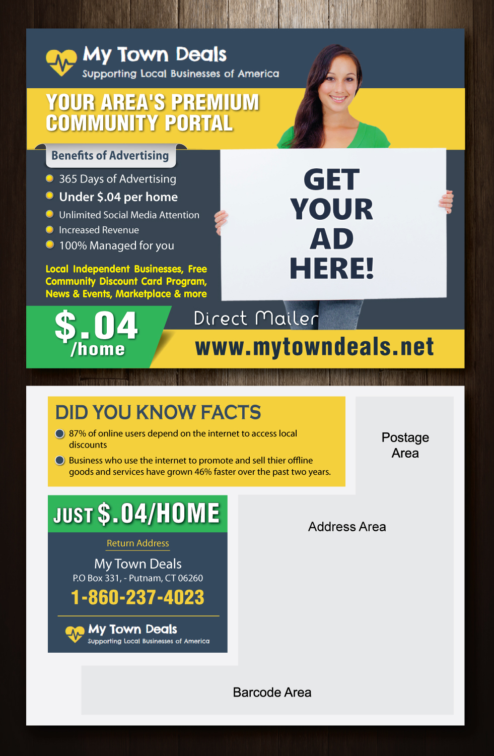 Postcard Design by meet007 for American Mail Profits | Design #13297790