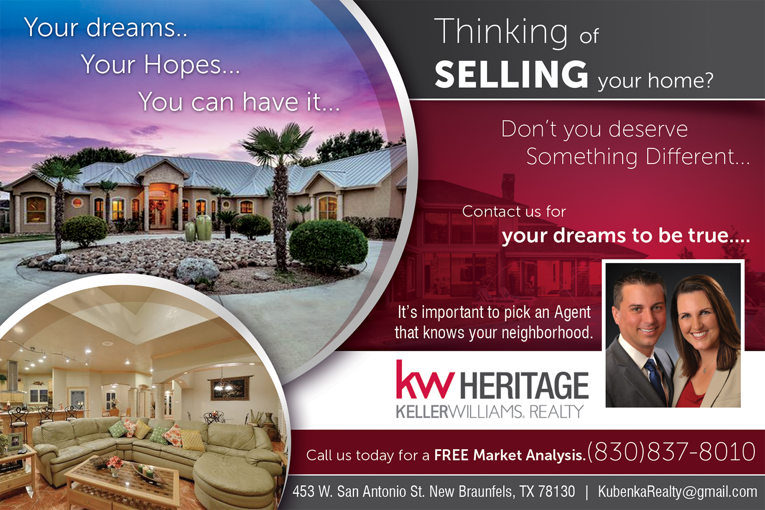 Postcard Design by Akshar Shailesh for Kubenka Real Estate Solutions, LLC | Design #13293473