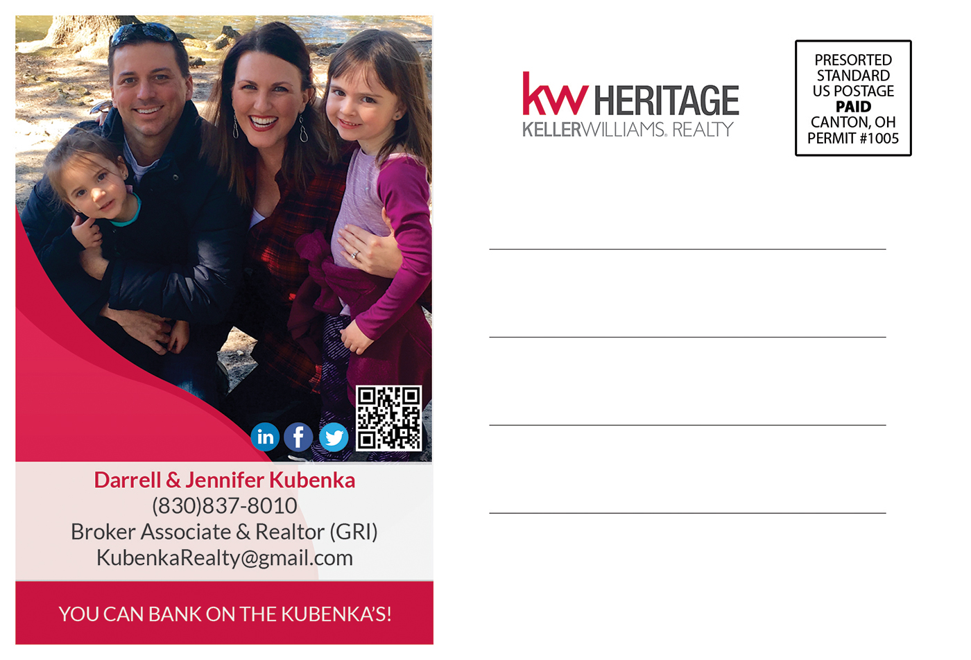 Design de Carte Postale par VEGA-Designs pour Kubenka Real Estate Solutions, LLC | Design #13288322