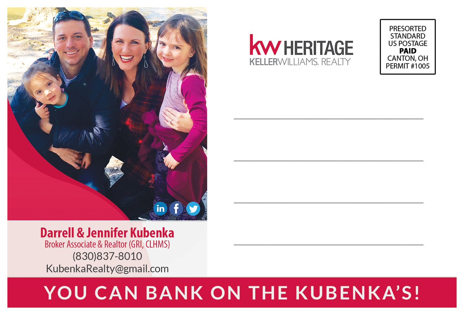 Postcard Design by VEGA-Designs for Kubenka Real Estate Solutions, LLC | Design: #13303888