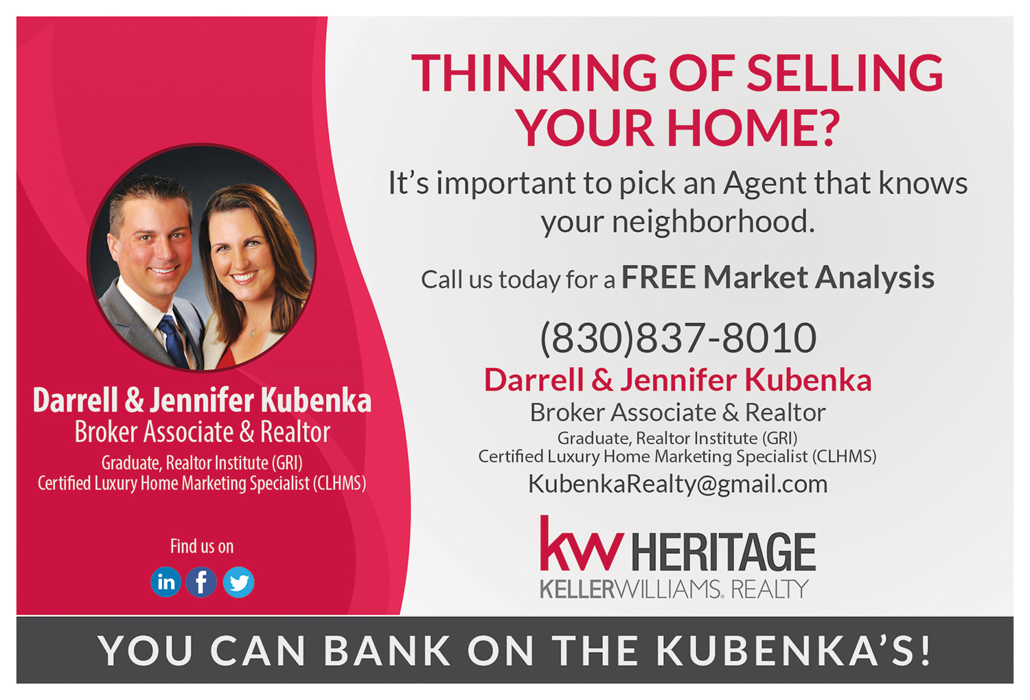 Postcard Design by VEGA-Designs for Kubenka Real Estate Solutions, LLC | Design #13304257