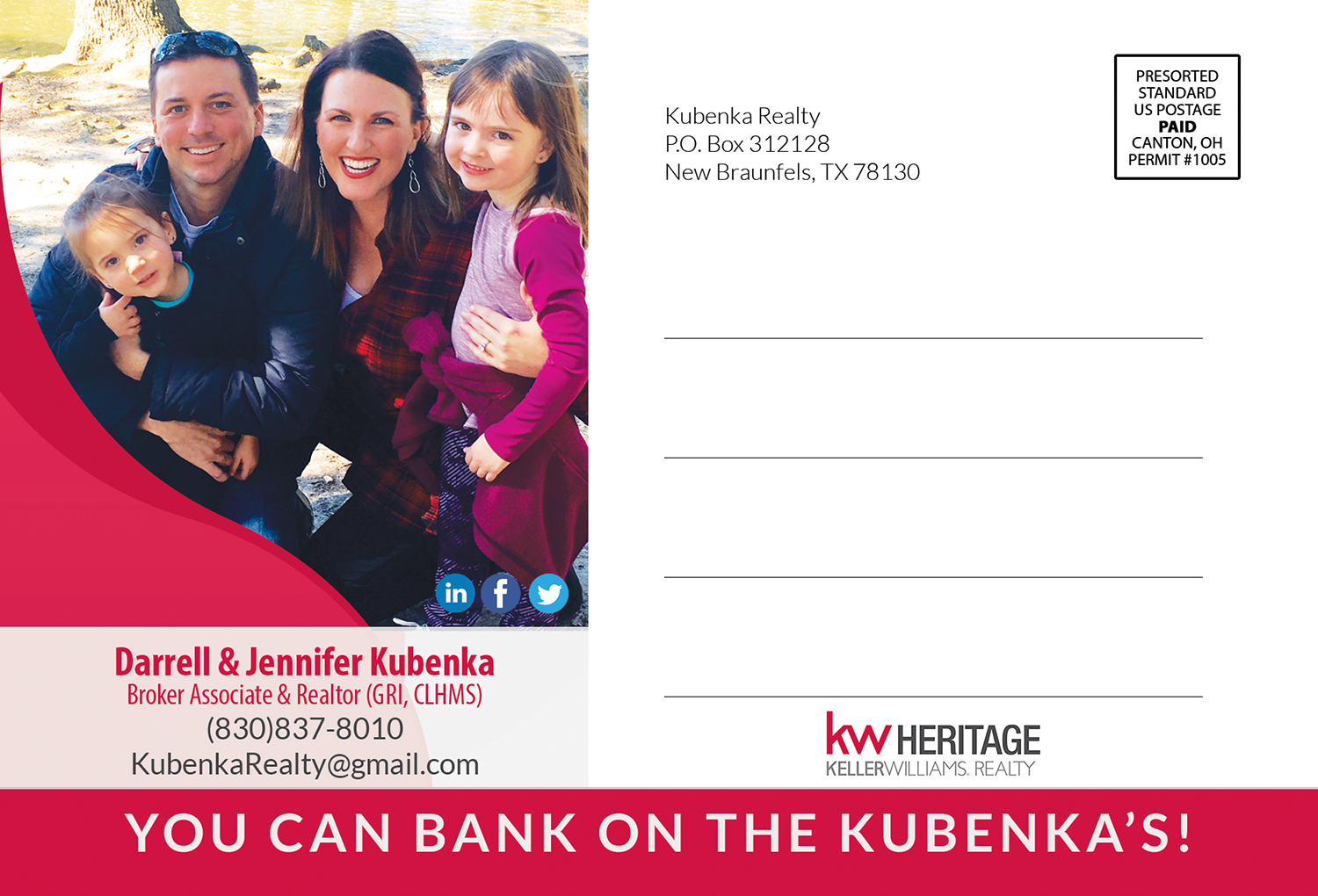 Postcard Design by VEGA-Designs for Kubenka Real Estate Solutions, LLC | Design #13338642