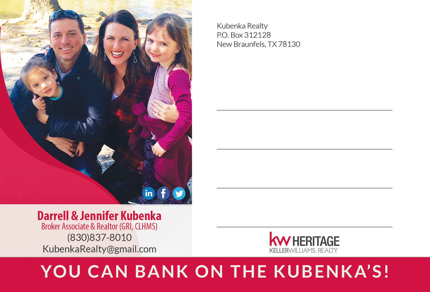 Postcard Design by VEGA-Designs for Kubenka Real Estate Solutions, LLC | Design #13338818