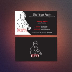 Business Card Design by Dezero for Elite Fitness Repair | Design: #13375991