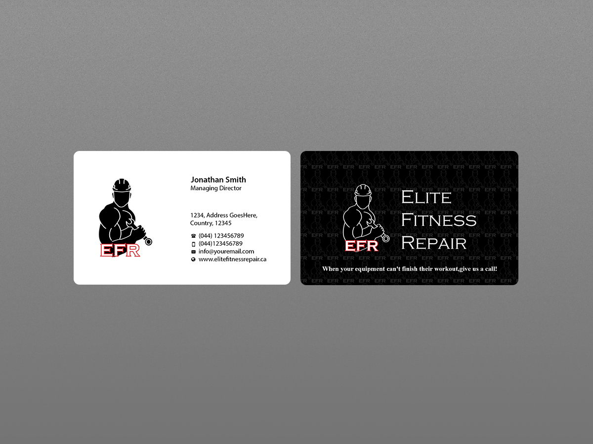 Business Card Design by Creations Box 2015 for Elite Fitness Repair | Design #13314417