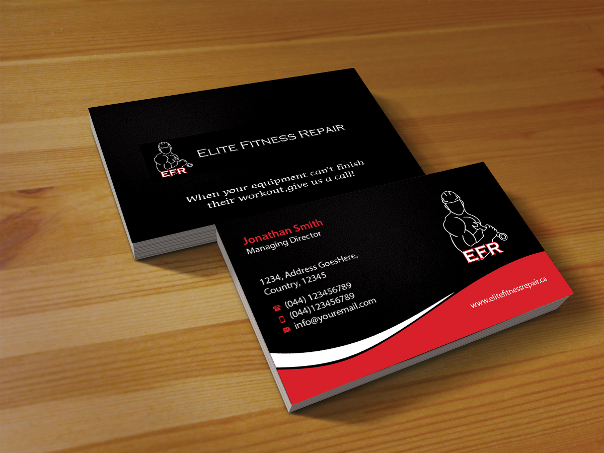 Visitenkarten-Design von Creations Box 2015 für Elite Fitness Repair | Design #13314418
