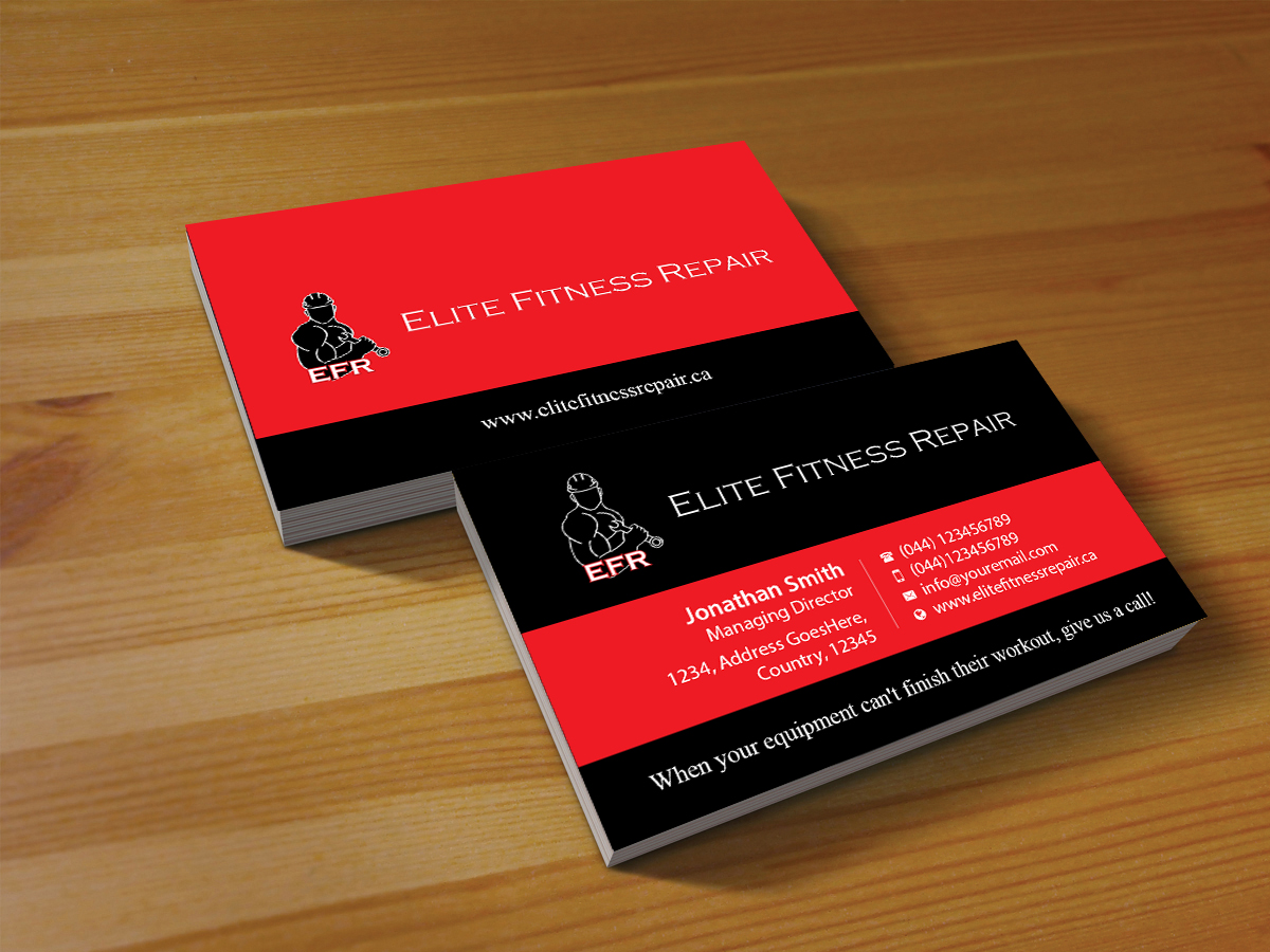 Business Card Design by Creations Box 2015 for Elite Fitness Repair | Design #13314419