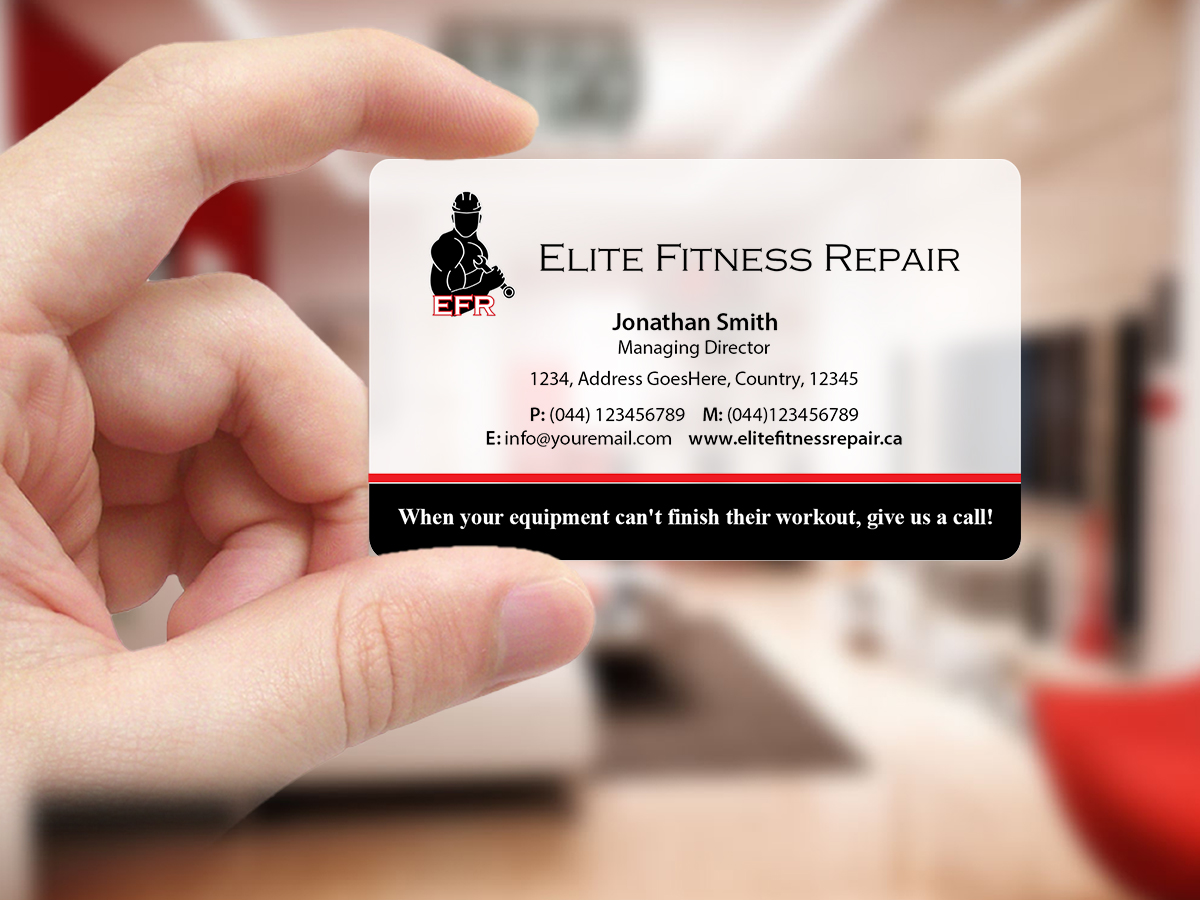 Visitenkarten-Design von Creations Box 2015 für Elite Fitness Repair | Design #13314423
