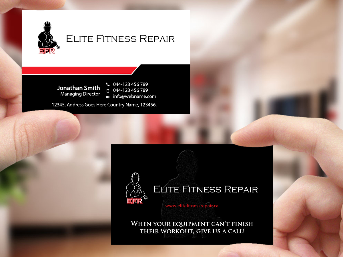 Business Card Design by Creations Box 2015 for Elite Fitness Repair | Design #13314428