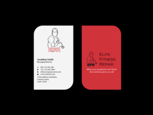 Business Card Design by Creations Box 2015 for Elite Fitness Repair | Design: #13314430