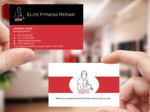 Visitenkarten-Design von Creations Box 2015 für Elite Fitness Repair | Design: #13314432