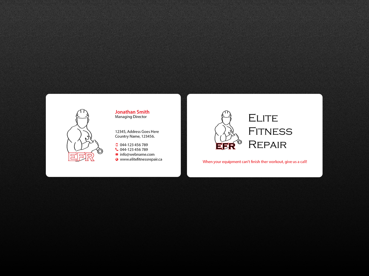 Business Card Design by Creations Box 2015 for Elite Fitness Repair | Design #13314433