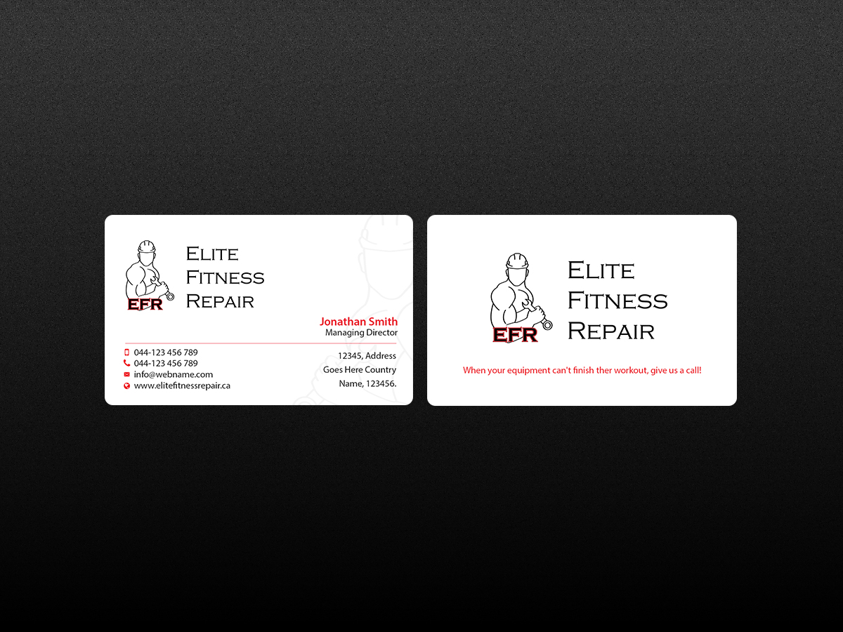 Business Card Design by Creations Box 2015 for Elite Fitness Repair | Design #13314434
