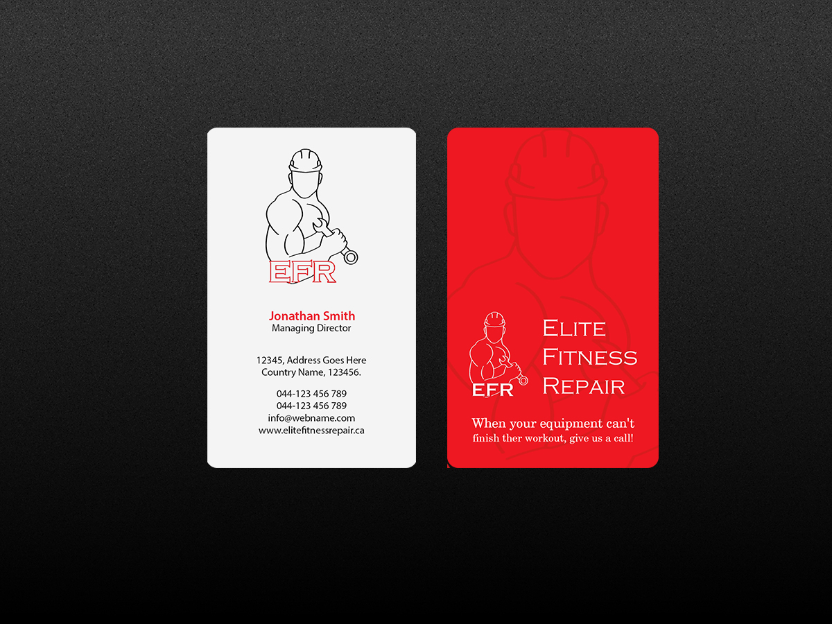 Business Card Design by Creations Box 2015 for Elite Fitness Repair | Design #13314443