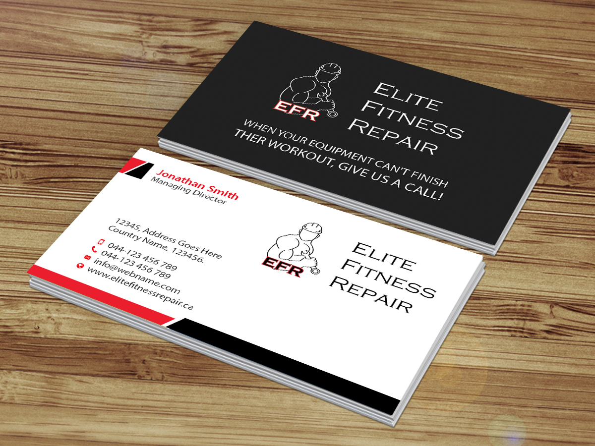 Business Card Design by Creations Box 2015 for Elite Fitness Repair | Design #13314446