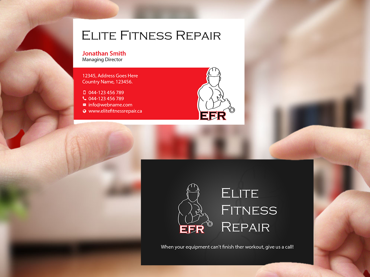 Business Card Design by Creations Box 2015 for Elite Fitness Repair | Design #13314447