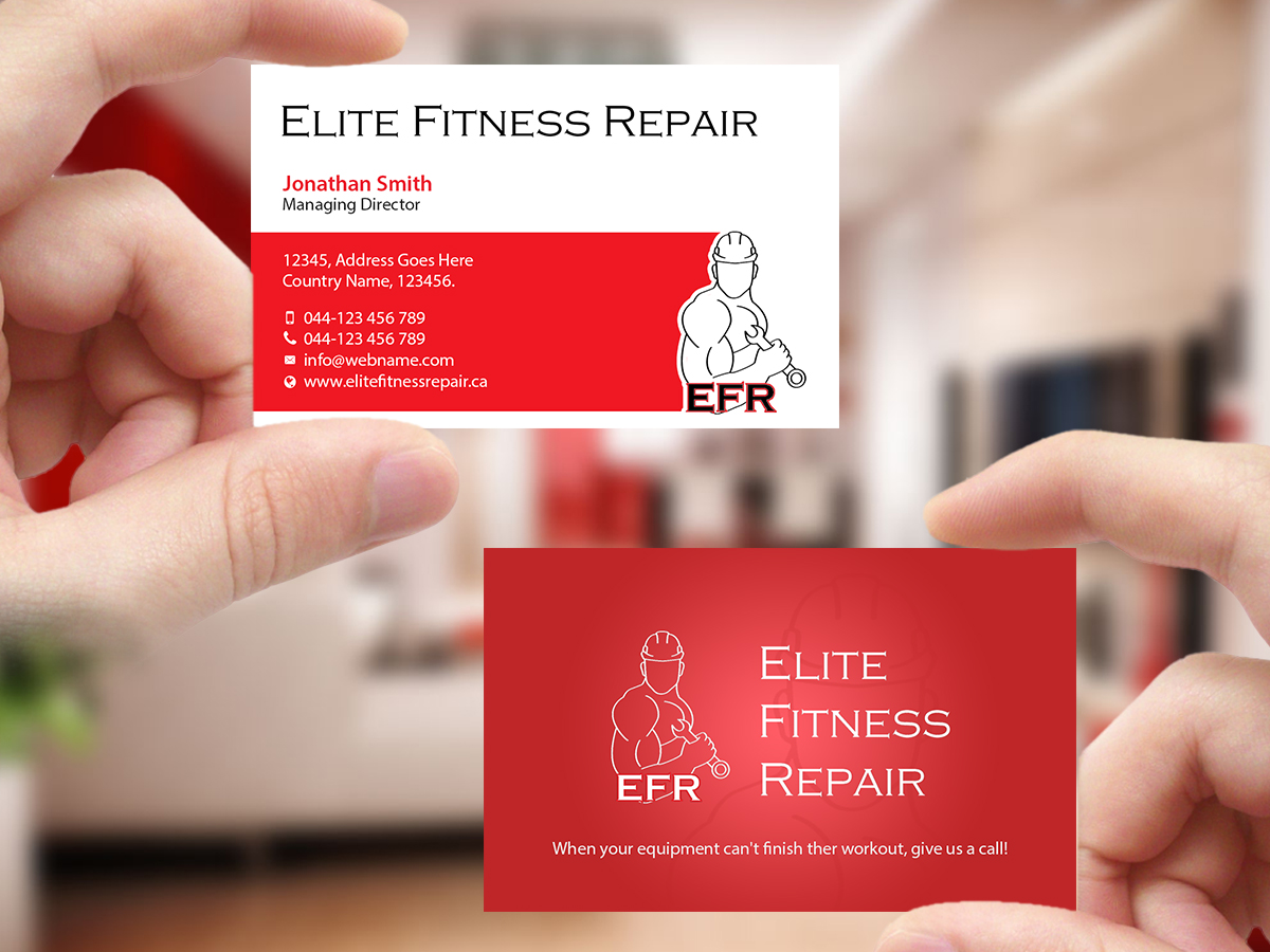 Business Card Design by Creations Box 2015 for Elite Fitness Repair | Design #13314448