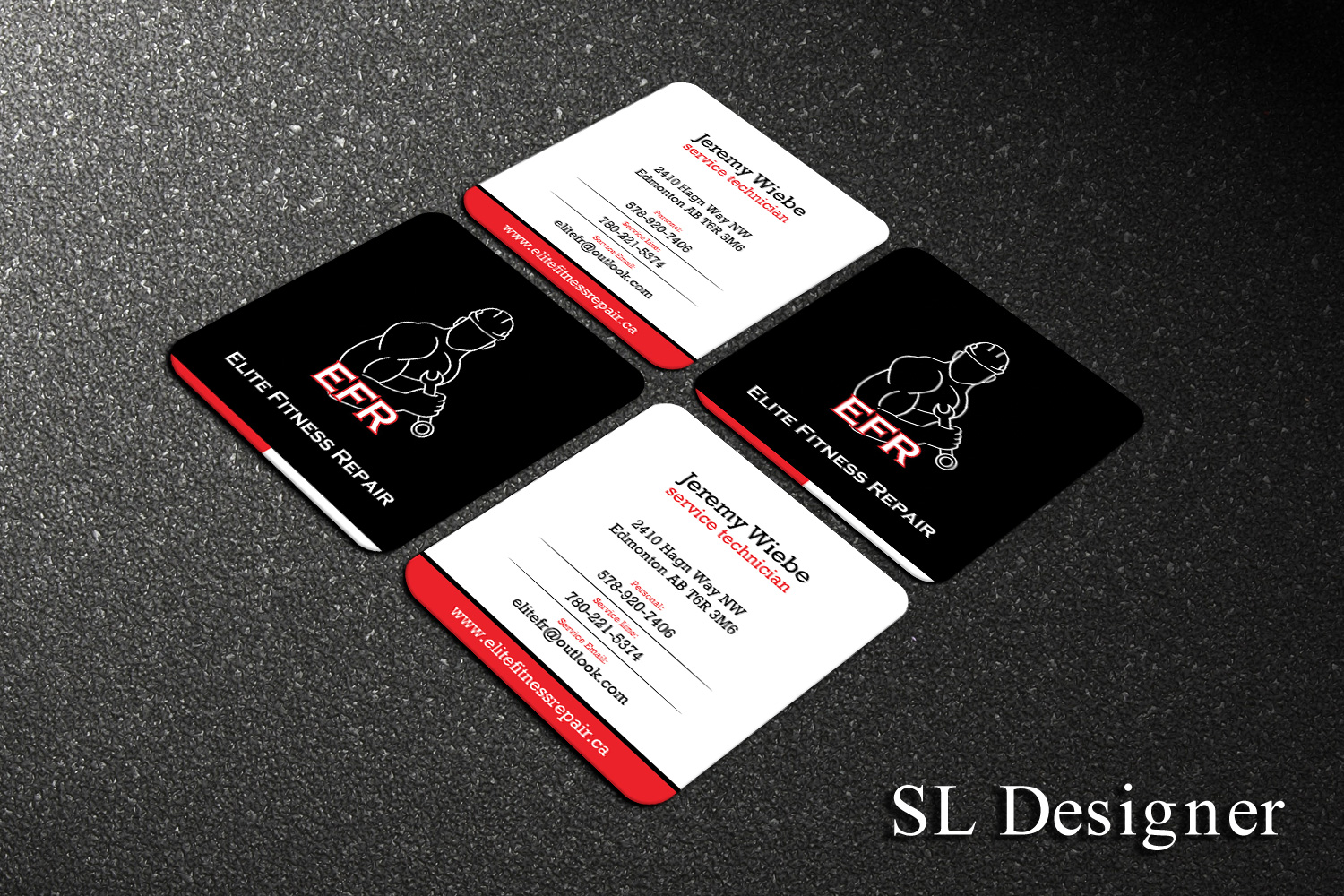Design de Carte de Visite par SL Designer pour Elite Fitness Repair | Design #13302004
