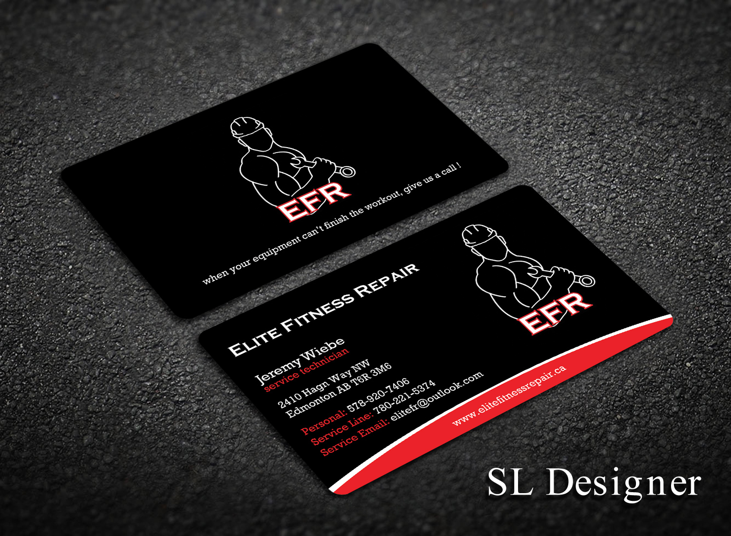Business Card Design by SL Designer for Elite Fitness Repair | Design #13302010