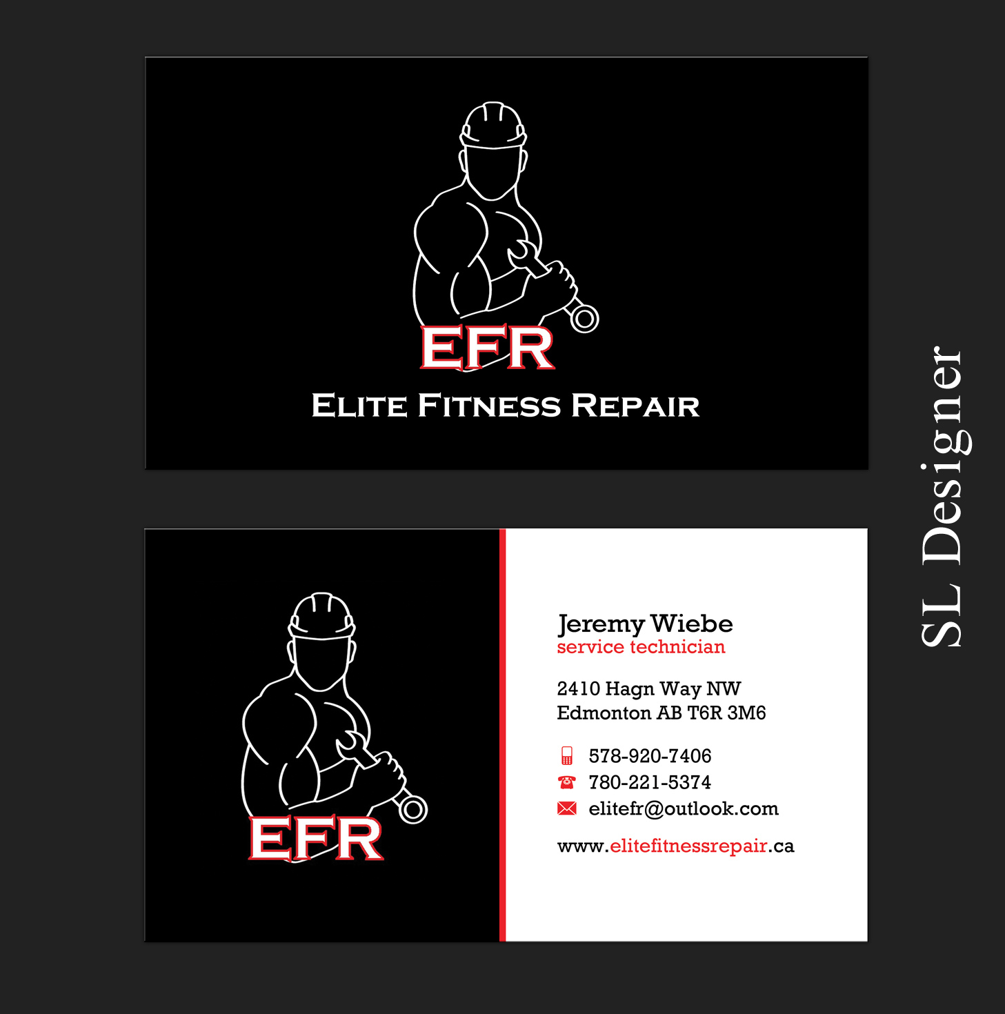 Design de Carte de Visite par SL Designer pour Elite Fitness Repair | Design #13313673