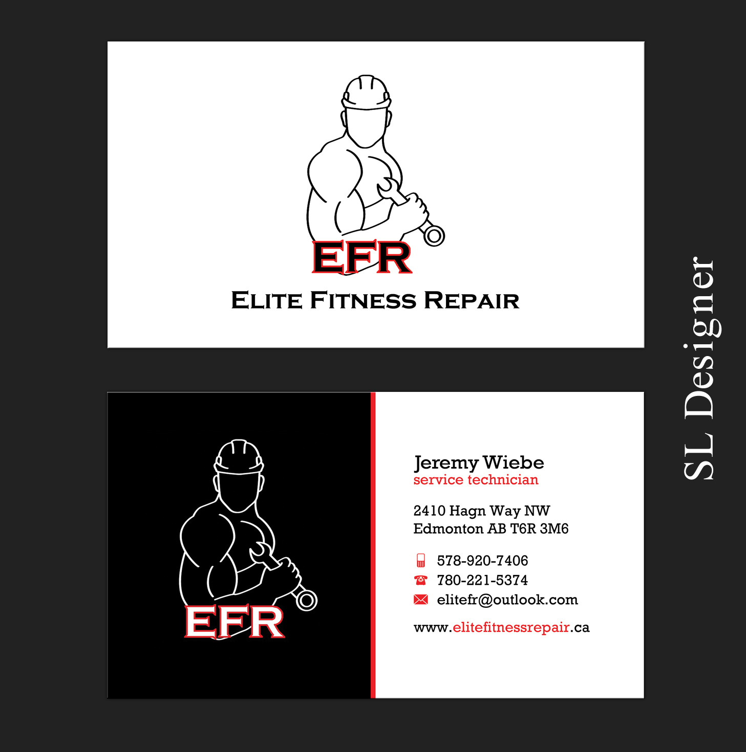Design de Carte de Visite par SL Designer pour Elite Fitness Repair | Design #13313676