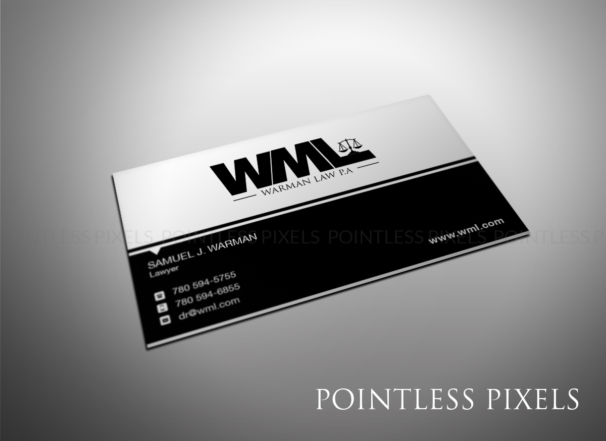 Visitenkarten-Design von Pointless Pixels India für Warman Law, P.A. | Design #13301031