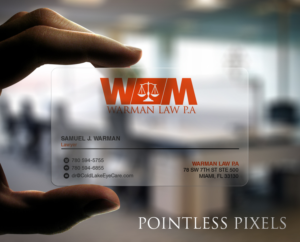 Business Card Design by Pointless Pixels India for Warman Law, P.A. | Design: #13301049