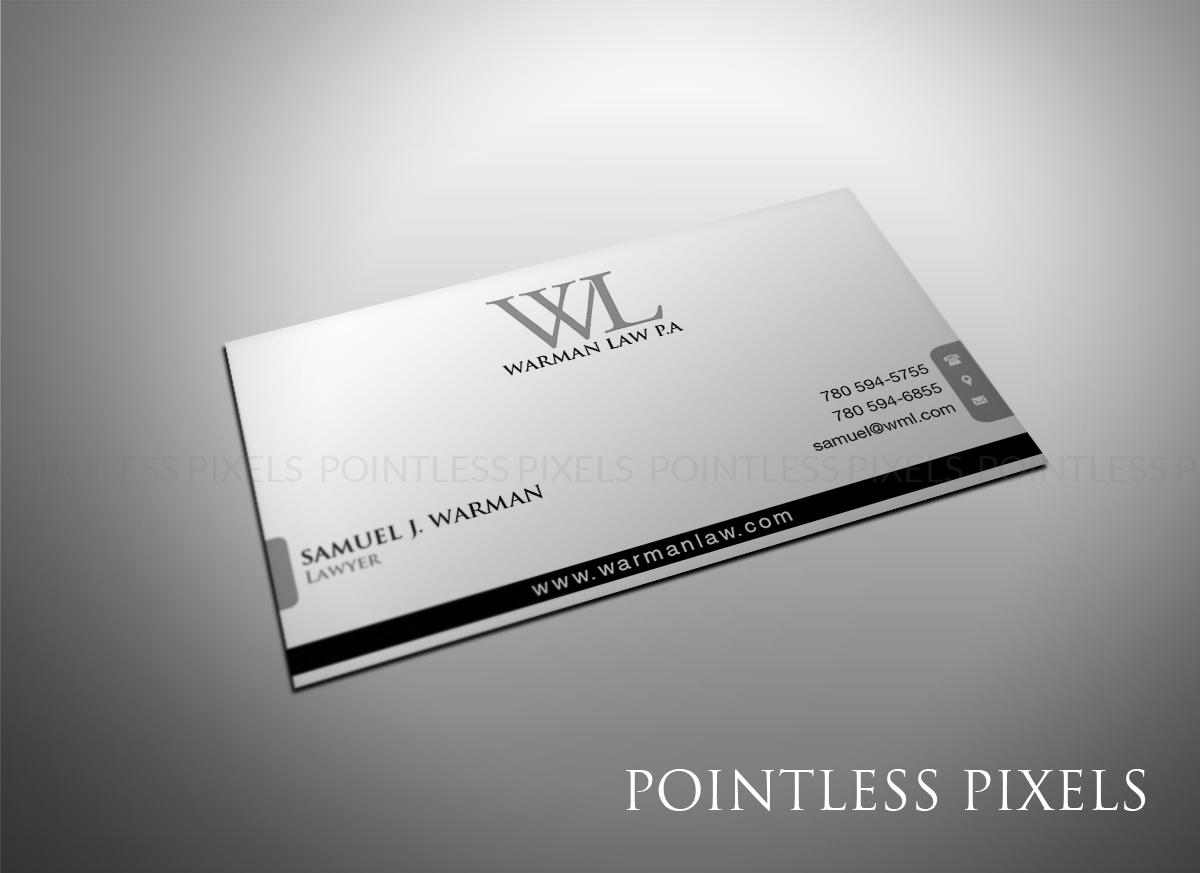Business Card Design by Pointless Pixels India for Warman Law, P.A. | Design #13301393