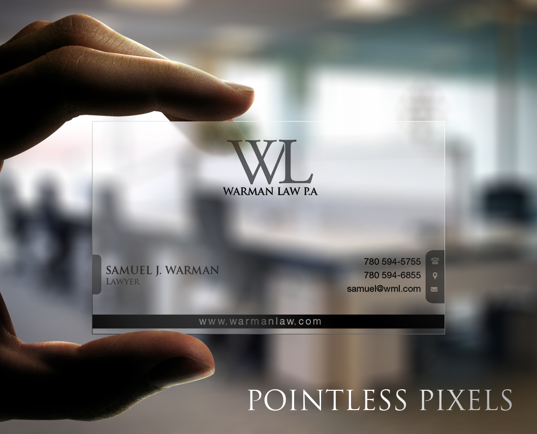 Visitenkarten-Design von Pointless Pixels India für Warman Law, P.A. | Design #13301411
