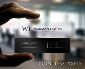 Business Card Design by Pointless Pixels India for Warman Law, P.A. | Design: #13302883