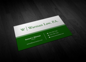 Business Card Design by Pointless Pixels India for Warman Law, P.A. | Design: #13438580