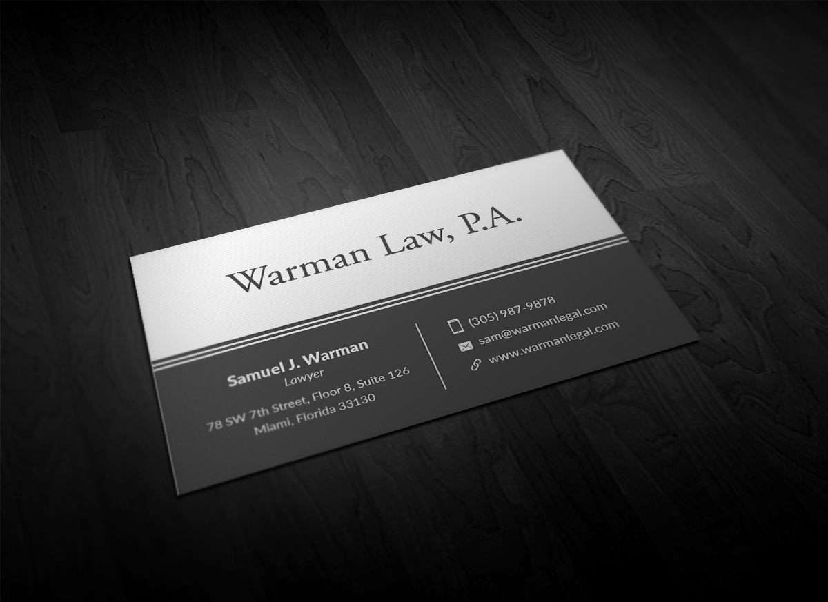 Business Card Design by Pointless Pixels India for Warman Law, P.A. | Design: #13462431
