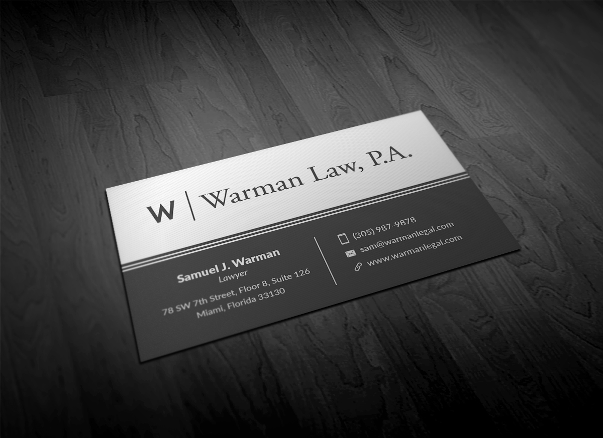 Business Card Design by Pointless Pixels India for Warman Law, P.A. | Design #13491329