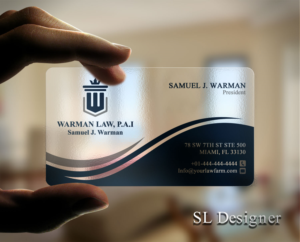 Business Card Design by SL Designer for Warman Law, P.A. | Design: #13299064
