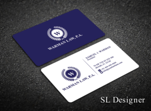 Business Card Design by SL Designer for Warman Law, P.A. | Design: #13308421