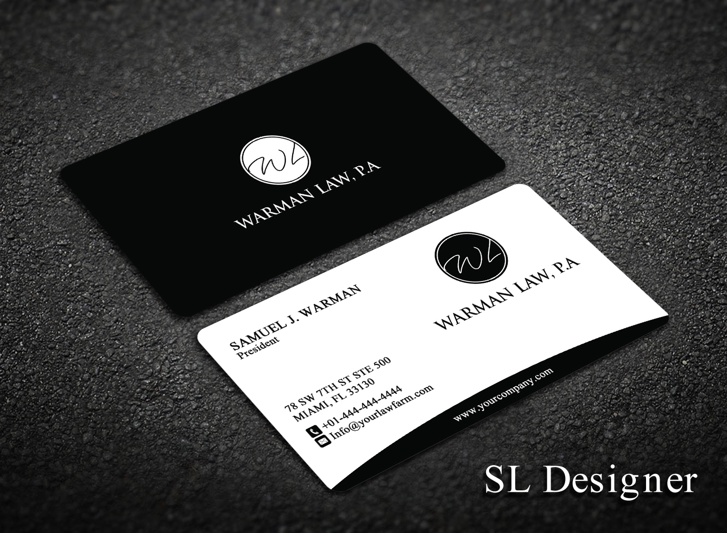 Business Card Design by SL Designer for Warman Law, P.A. | Design #13308619