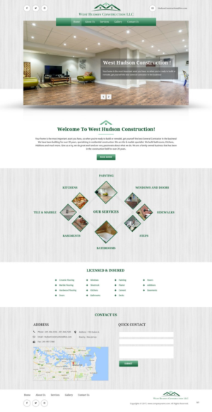 Diseño Web por pb para West Hudson Construction LLC | Diseño: #13326738